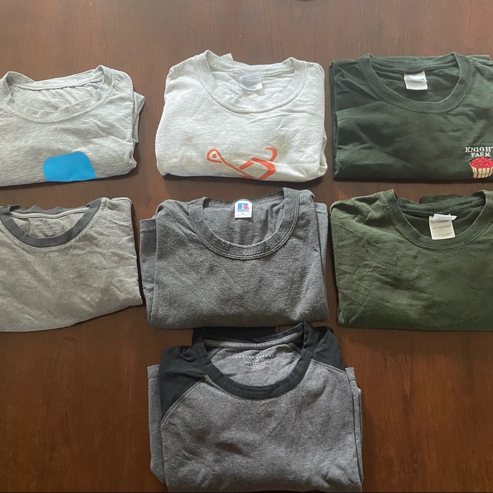 7 Men’s XL T-Shirts | 6 Short, 1 Long Sleveed